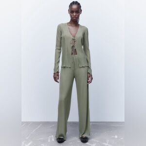ZARA - Green Pleated Set (size small)